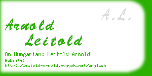 arnold leitold business card